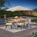 Stromsburg Rectangular 6 - Person Outdoor Dining Set with Cushions - Image 5