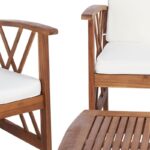 Studer Solid Wood 4 - Person Seating Group with Cushions - Image 3