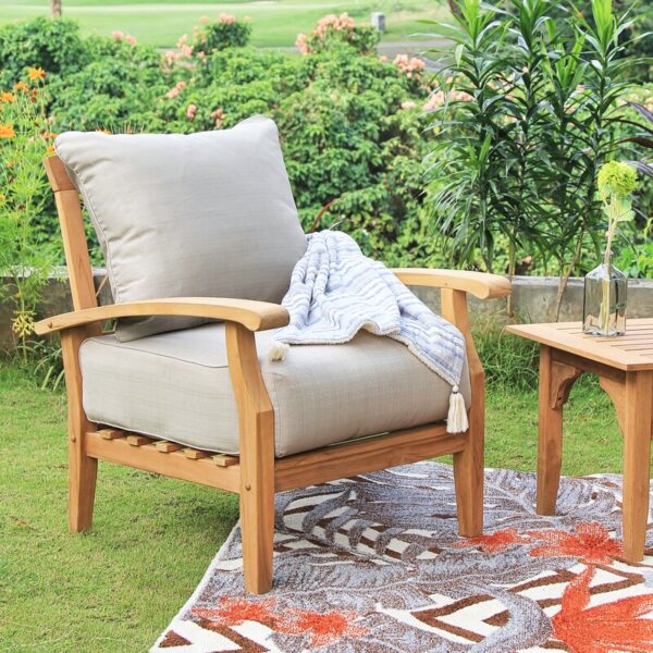 Summerton Teak Patio Chair with Cushions - Image 3