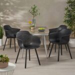 Susan Outdoor Patio Dining Chair (Set of 4)