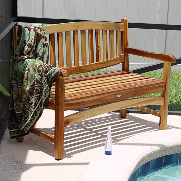 Teak Outdoor Bench - Image 2