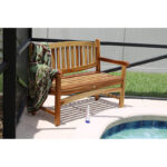 Teak Outdoor Bench - Image 5