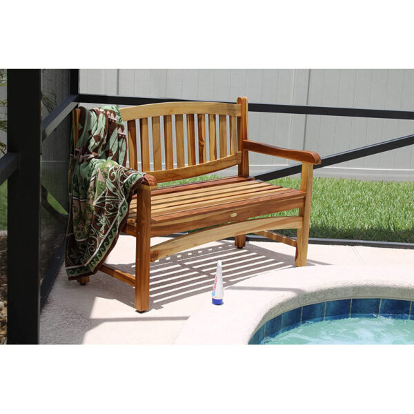 Teak Outdoor Bench - Image 5
