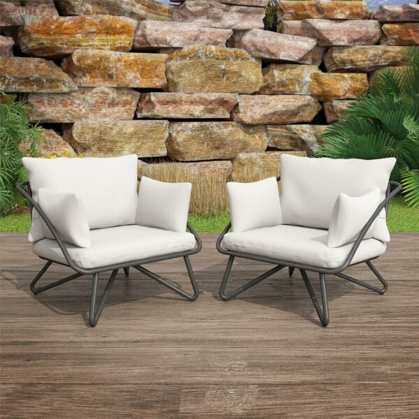 Teddi Patio Chair with Cushions (Set of 2) - Image 4
