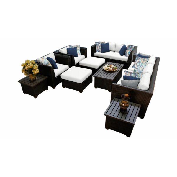 Tegan 12 Piece Sectional Seating Group with Cushions and Optional Sunbrella Performance Fabric - Image 3