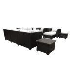 Tegan 12 Piece Sectional Seating Group with Cushions and Optional Sunbrella Performance Fabric - Image 7