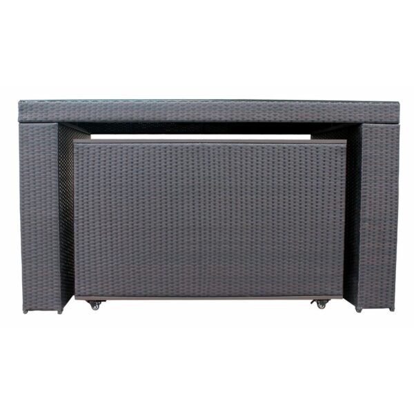 Tegan Sol 72 Outdoor™ Bar Set with Aluminum Frame and Wicker Outer Frame - Image 3