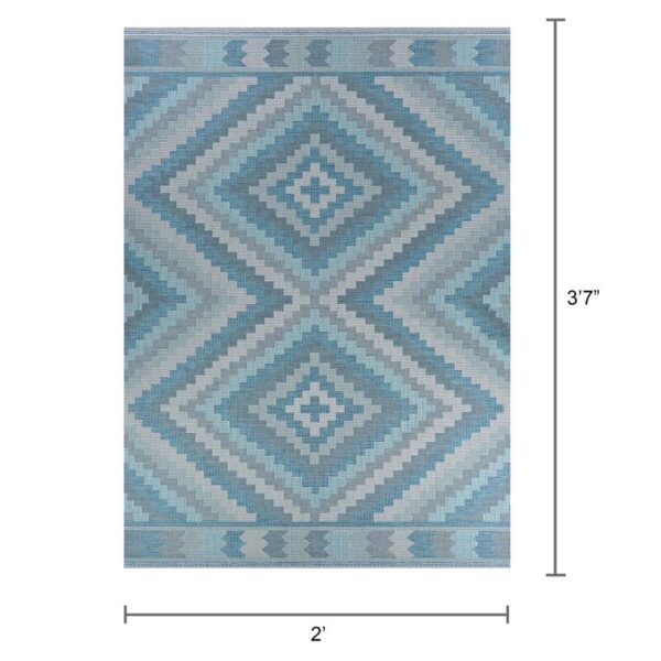 Temple Cloud Blue/Gray Indoor/Outdoor Rug - Image 2