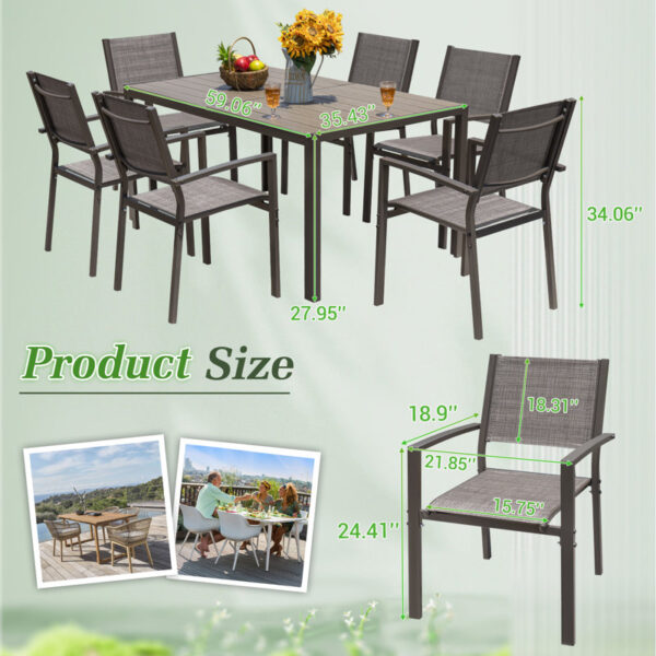 Theanna Rectangular 6 - Person 59.06'' Long Dining Set - Image 7