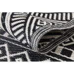Timmerman Plastic Black / White Indoor/Outdoor Rug - Image 2