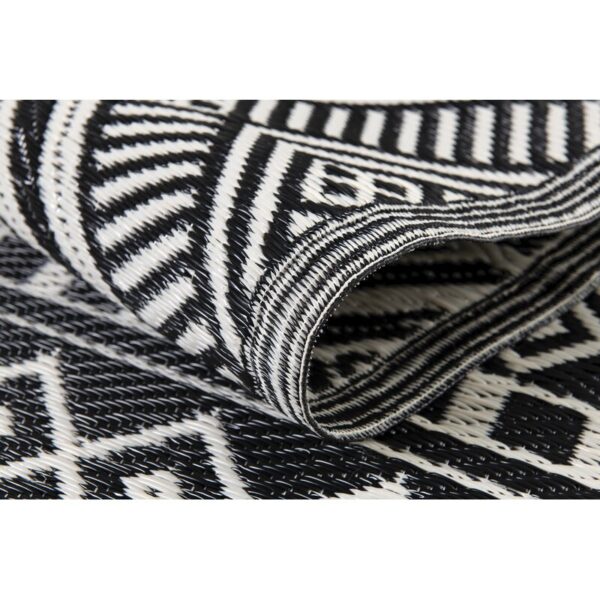 Timmerman Plastic Black / White Indoor/Outdoor Rug - Image 2