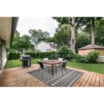 Timmerman Plastic Black / White Indoor/Outdoor Rug - Image 3