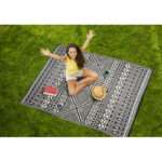 Timmerman Plastic Black / White Indoor/Outdoor Rug - Image 5