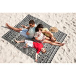 Timmerman Plastic Black / White Indoor/Outdoor Rug - Image 7