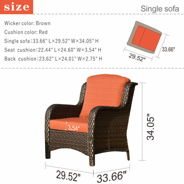 Tommy Patio Chair with Cushions - Image 4