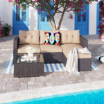 Towser Polyethylene (PE) Wicker 4 - Person Seating Group with Cushions