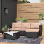 Towser Polyethylene (PE) Wicker 4 - Person Seating Group with Cushions - Image 4