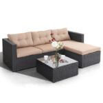 Towser Polyethylene (PE) Wicker 4 - Person Seating Group with Cushions - Image 5