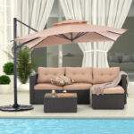 Towser Polyethylene (PE) Wicker 4 - Person Seating Group with Cushions - Image 8