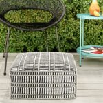 Trautman Outdoor Ottoman with Cushion