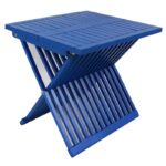 Treyton Acacia Fliptop Outdoor Side Table - Image 2