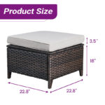 Two-Piece Set Of Multifunctional Outdoor Ottomans With Cushions - Image 3