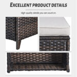 Two-Piece Set Of Multifunctional Outdoor Ottomans With Cushions - Image 4