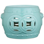 Veer 12'' Tall Ceramic Garden Stool
