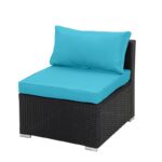 Vehibe Polyethylene (PE) Wicker 6 - Person Seating Group with Cushions - Image 3