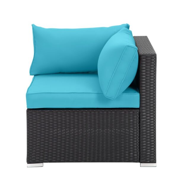 Vehibe Polyethylene (PE) Wicker 6 - Person Seating Group with Cushions - Image 4