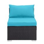 Vehibe Polyethylene (PE) Wicker 6 - Person Seating Group with Cushions - Image 7