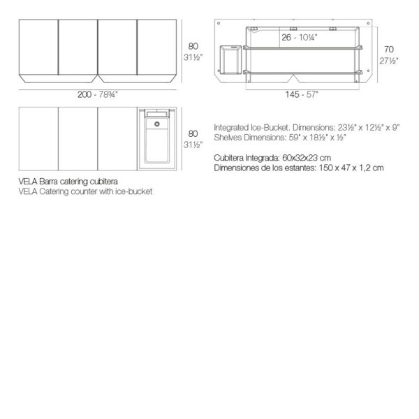 Vela Catering Bar with Bucket - Image 3