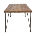 Vikesha Acacia Outdoor Dining Table - Image 6