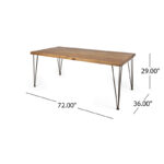 Vikesha Acacia Outdoor Dining Table - Image 7