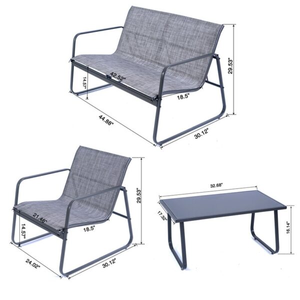 Virginio Metal 4 - Person Seating Group - Image 8