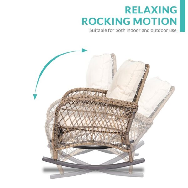 Vredenburgh Wicker/Rattan 2 - Person Seating Group with Cushions - Image 4