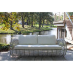 Waldman 80'' Wide Outdoor Wicker Patio Sofa with Sunbrella Cushions