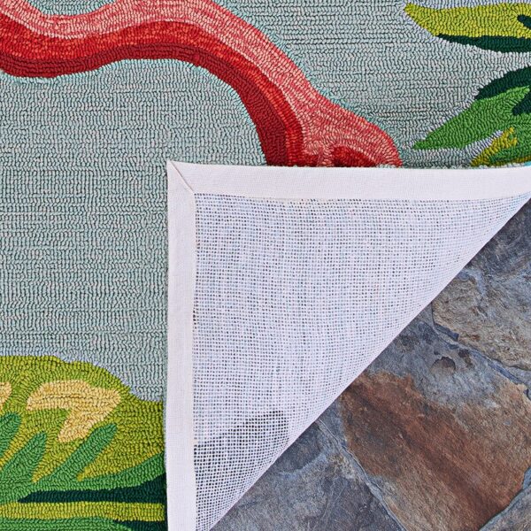 Wallingford Handmade Hand Hooked Multicolor / Blue Indoor/Outdoor Rug - Image 7