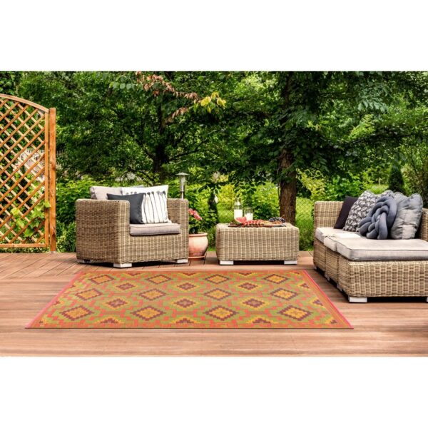 Weaver Magenta/Green Indoor/Outdoor Rug - Image 3