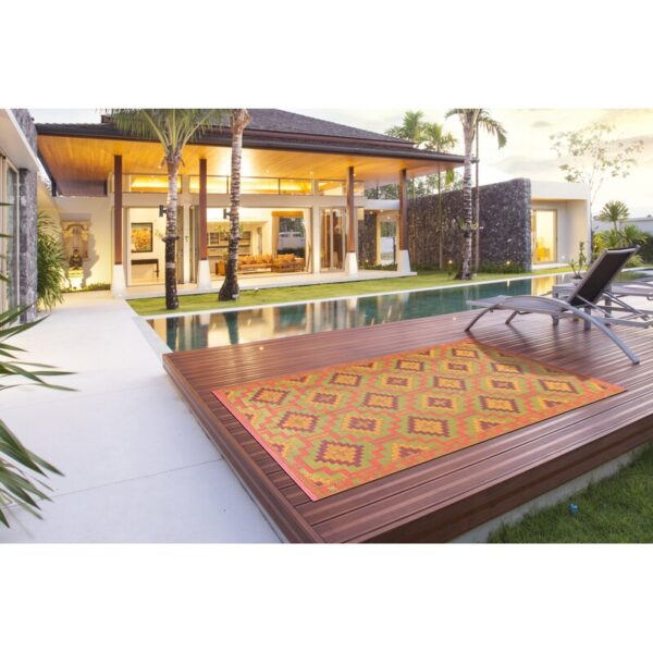 Weaver Magenta/Green Indoor/Outdoor Rug - Image 5