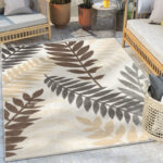 Well Woven Dorado Mariah Modern Indoor / Outdoor Floral Ivory Hi-Lo Area Rug - Image 2