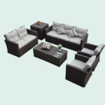 Wicker/Rattan 7 - Person Seating Group with Cushions