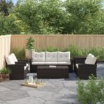 Wicker/Rattan 7 - Person Seating Group with Cushions - Image 3