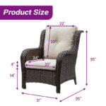 Wicker rattan outdoor chairs (Set of 2) - Image 5