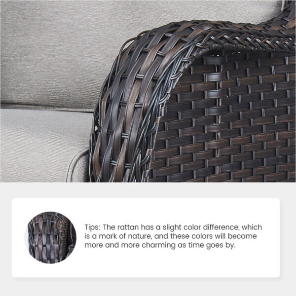Wicker rattan outdoor chairs (Set of 2) - Image 6
