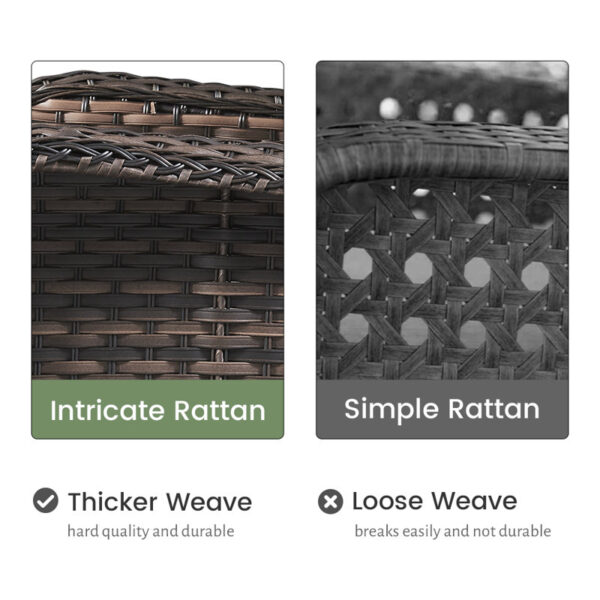 Wicker rattan outdoor chairs (Set of 2) - Image 7