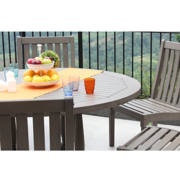 Windell Mahogany Outdoor Dining Table - Image 4