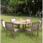 Windell Mahogany Outdoor Dining Table - Image 5