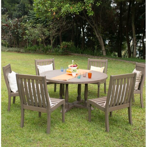 Windell Mahogany Outdoor Dining Table - Image 5