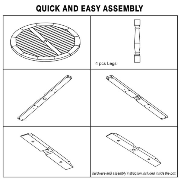 Windell Mahogany Outdoor Dining Table - Image 7